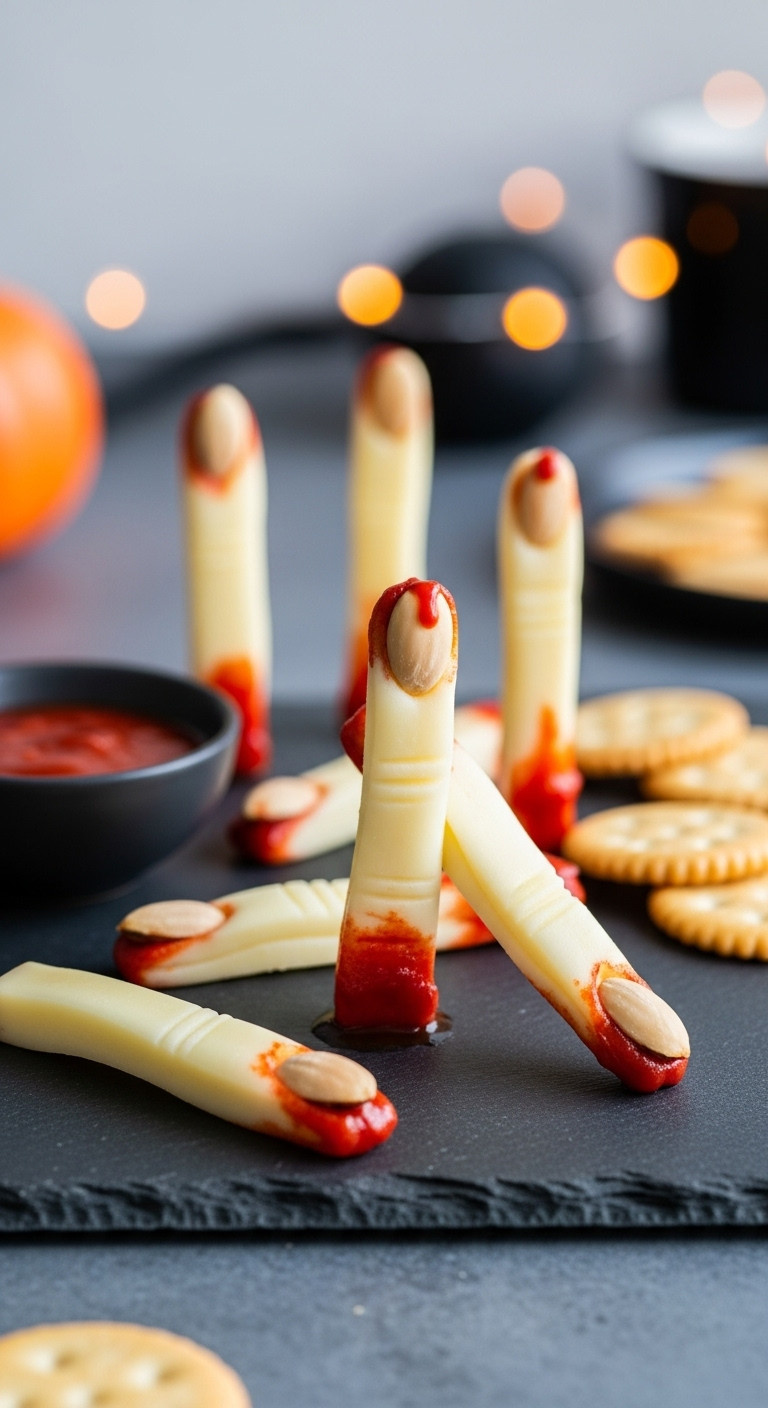 Hyperrealistic Face Meat Pie On A Halloween Dinner Table With A Slice Cut Out Revealing Filling Surrounded By Candles Wine And A Serving Knife