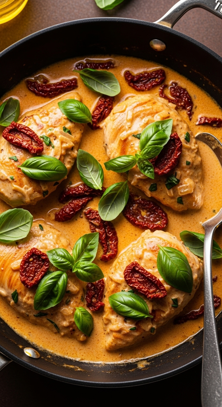 Marry-Me-Chicken-Final-Dish-Skillet-Creamy-Sun-Dried-Tomatoes-Basil