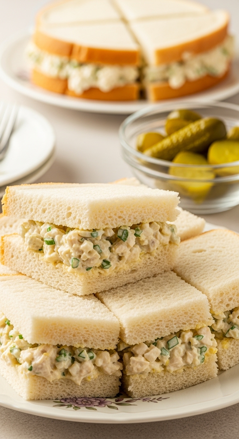 Olivias Old South Chicken Salad Finger Sandwiches Sweet Pickles Blog Post