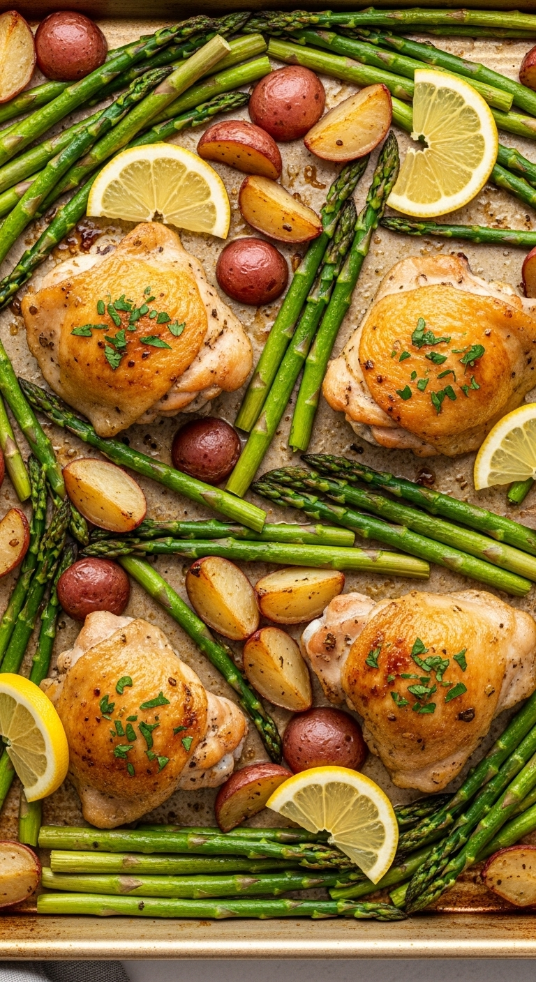 One-Pan-Lemon-Herb-Baked-Chicken-Thighs-Roasted-Potatoes-Asparagus