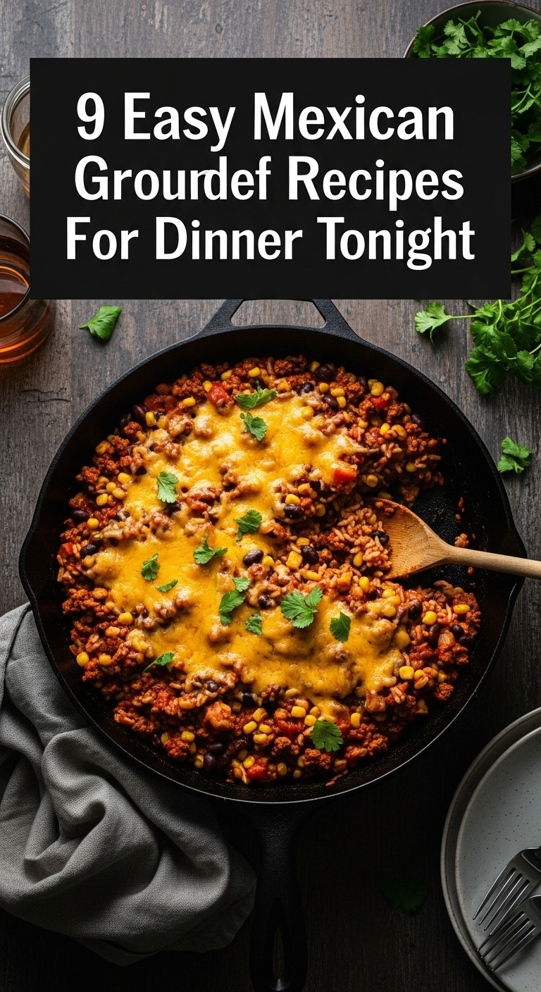One-Pan-Mexican-Beef-And-Rice-Skillet-With-Black-Beans-Corn-Melted-Cheese-And-Cilantro