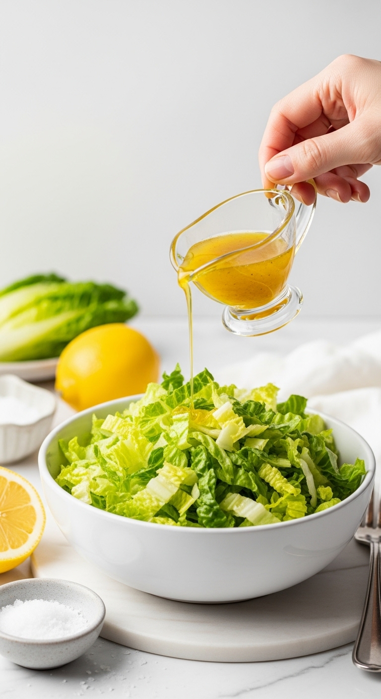 Romaine Lettuce Lemon Vinaigrette Sea Salt Blog Post