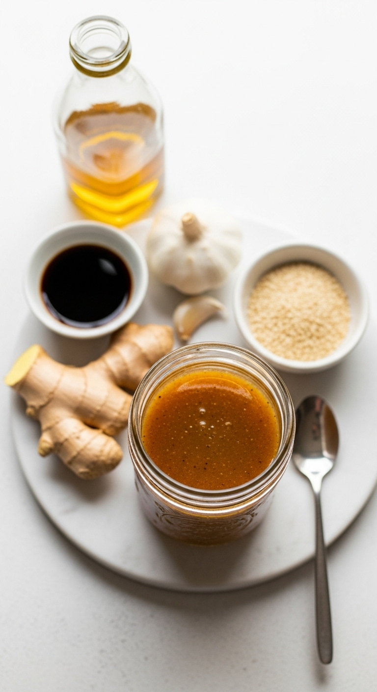 Sesame Ginger Dressing Mason Jar Soy Sauce Ginger Garlic Sesame Oil Blog Post