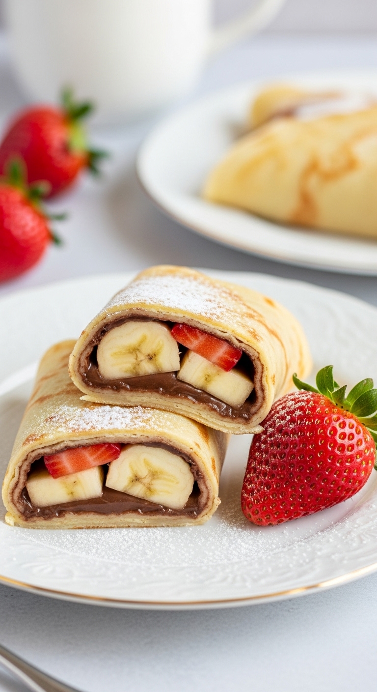 Strawberry-Banana-Crepe-Wrap-Nutella-Powdered-Sugar-Fruit